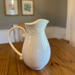 Elegant White Ceramic Pitcher